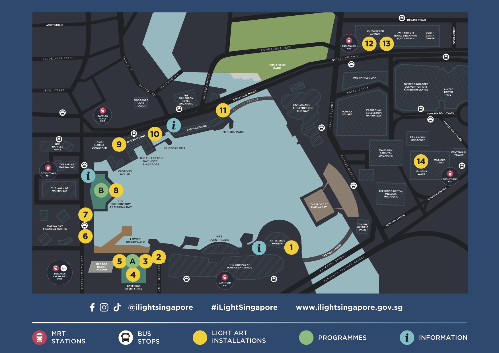 i Light Singapore Festival Map